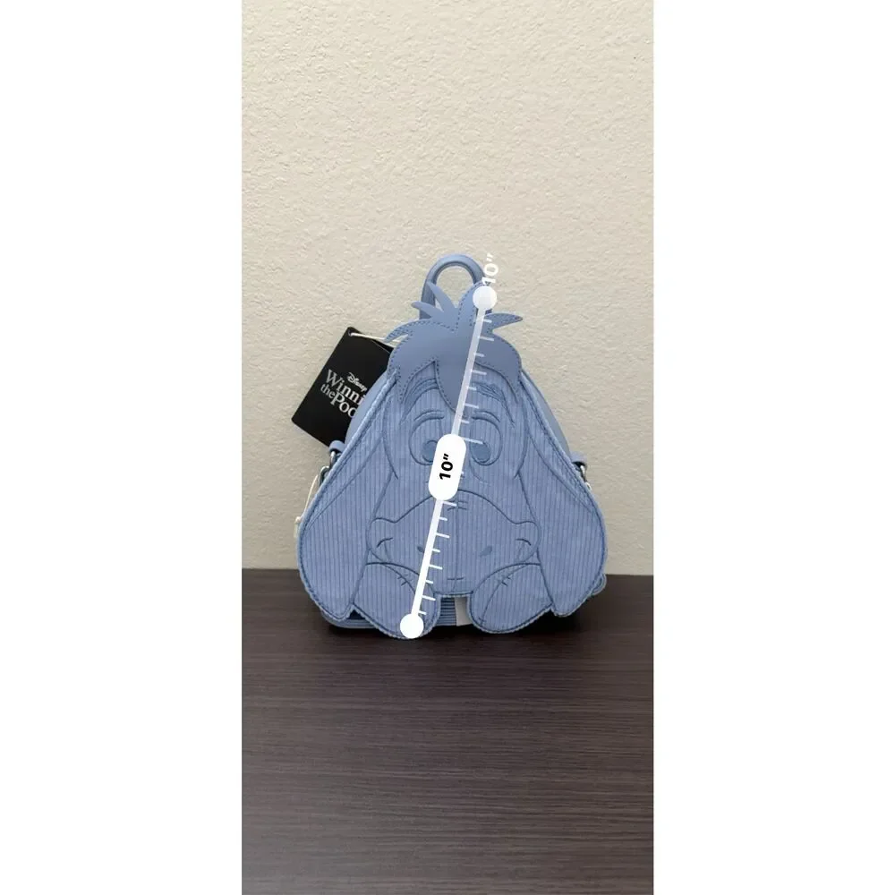 Loungefly Disney Winnie The Pooh Eeyore Tonal Corduroy Convertible Mini Backpack